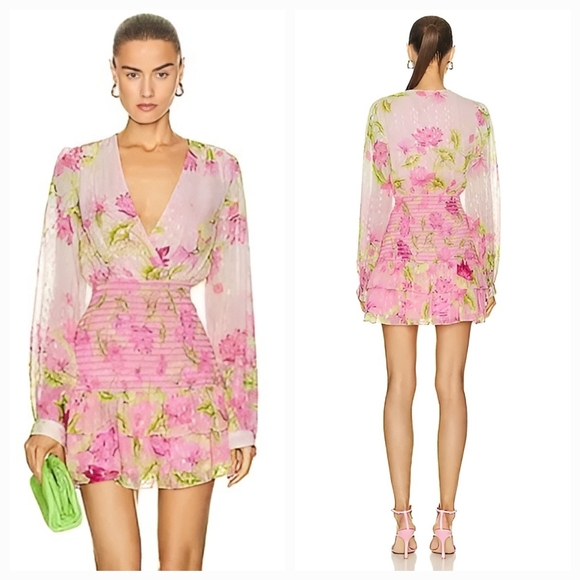 ROCOCO SAND REN SHORT DRESS In PINK LOTUES XS NWT - Picture 3 of 10